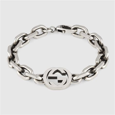 bracciale gucci argento pelle|Bracciali Gucci Argento .